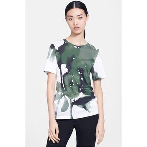Jason Wu Sage Green Abstract Floral Print Tee